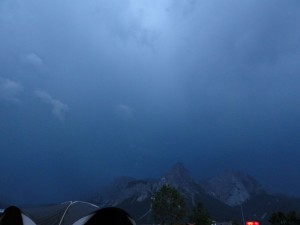 Donder en bliksem boven de Zugspitze