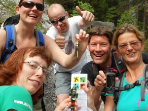 De geocache wordt omgeruild