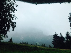 Regen en de Zugspitze