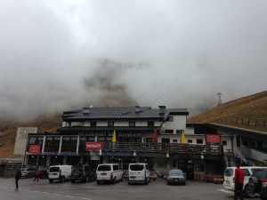 Het restaurant op de Pordoi-pas