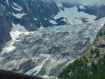 Gletsjer van de Mt Blanc